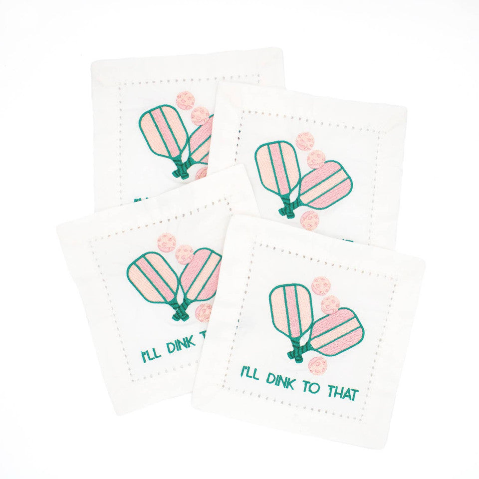 Pickleball cocktail napkin set
