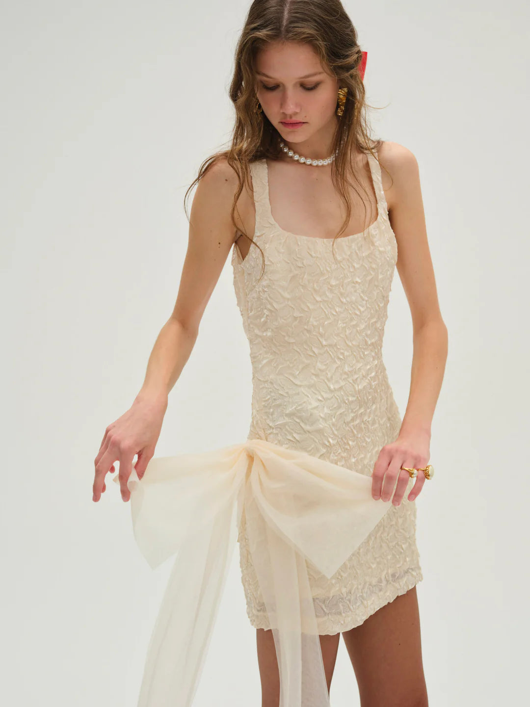 Frosted Organza Mini Dress