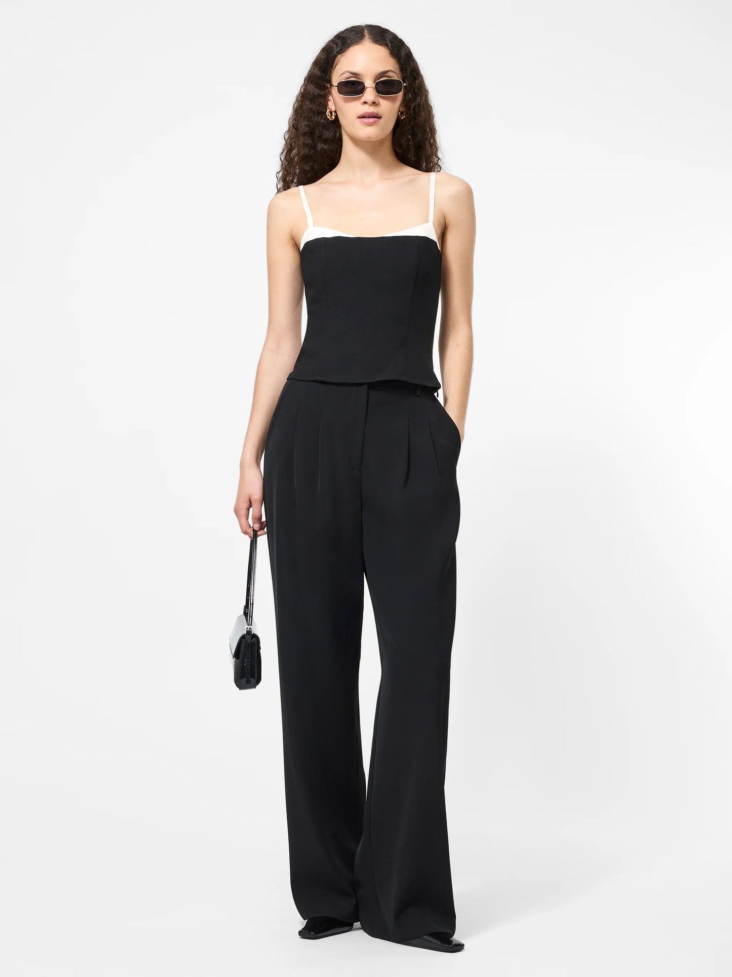 Azra Twill Corset Strappy Top