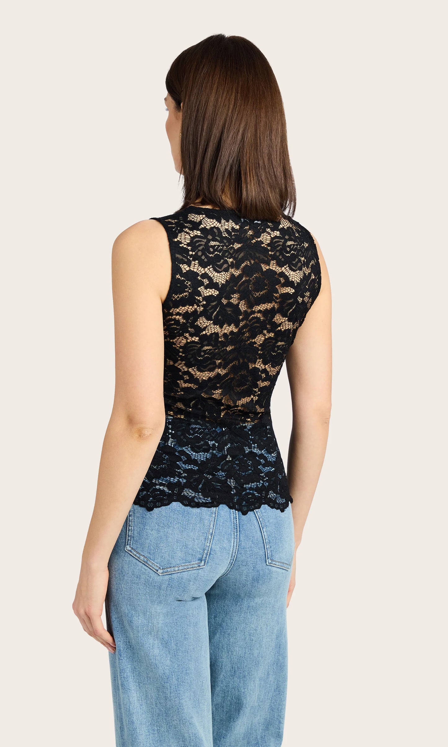 Brinley Lace Top-Black
