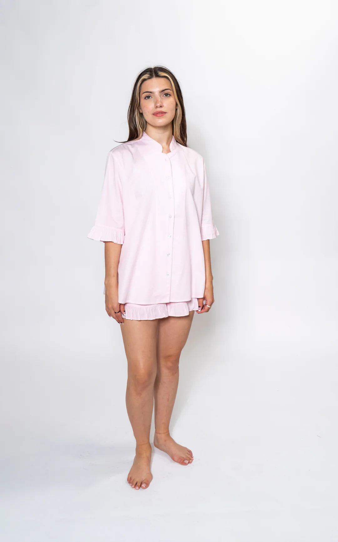 Mandarin Collar Sleeper Set