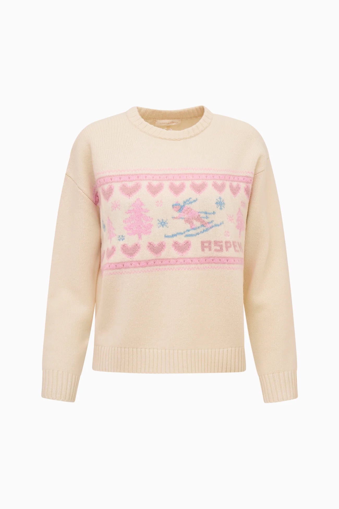 Francie Wool Jacquard Pullover- Apres Ivory