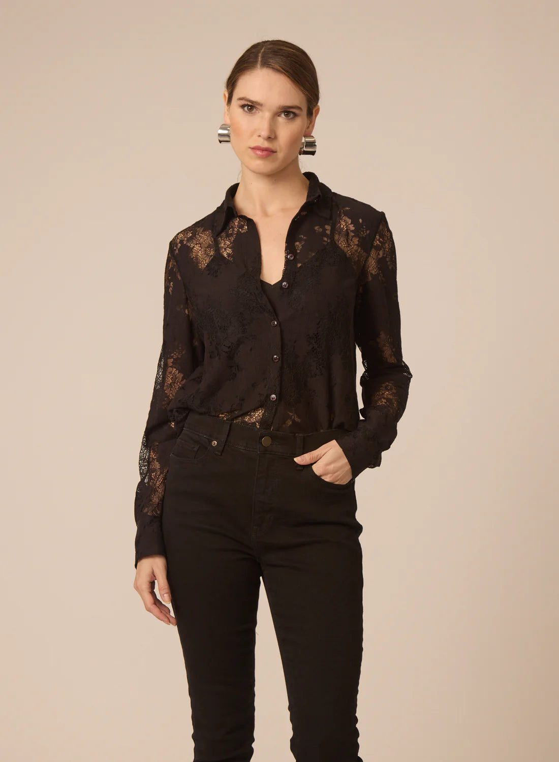 Troy Blouse- cotton lace combo