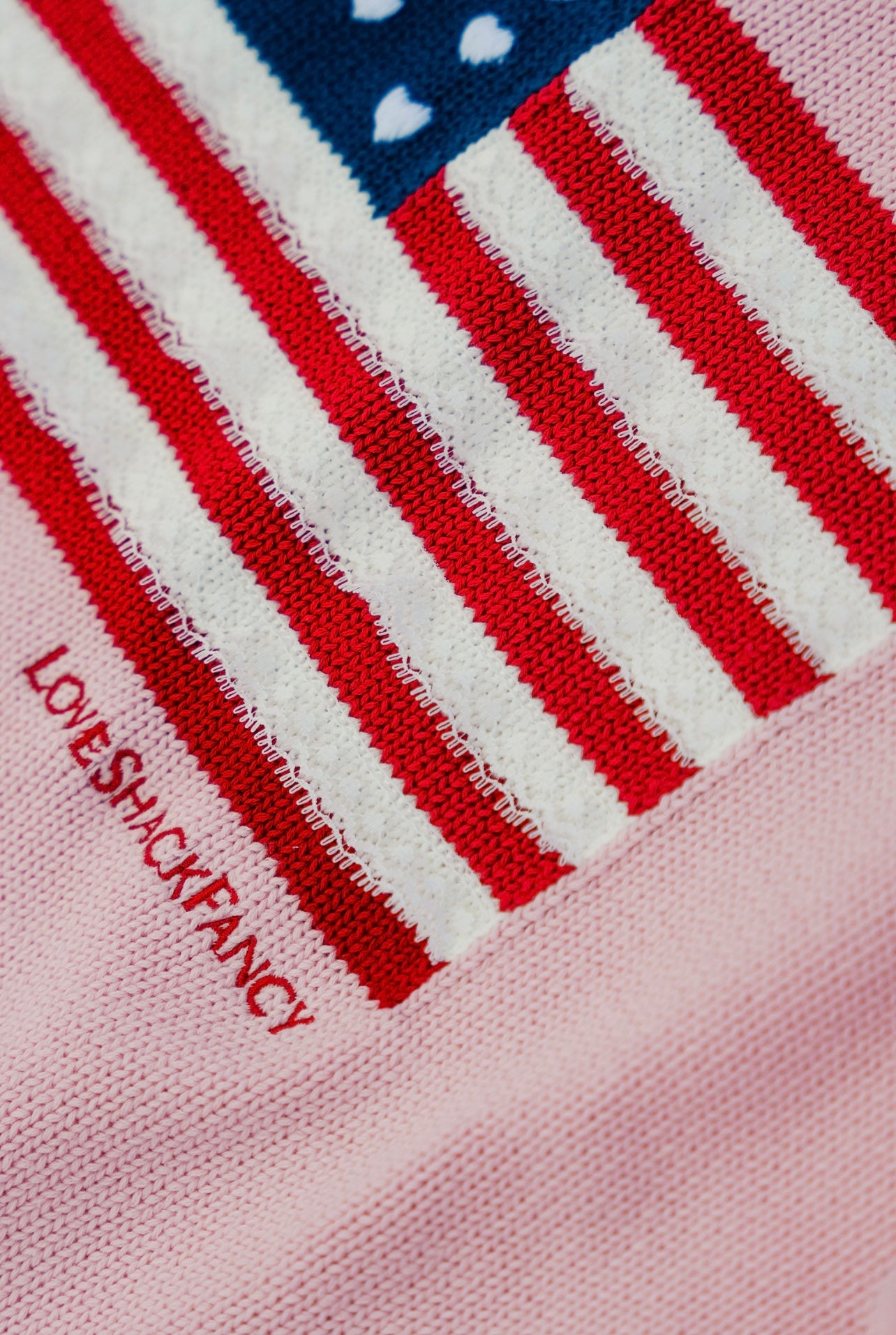 Ty Cotton Flag Pullover - Blushing Liberty