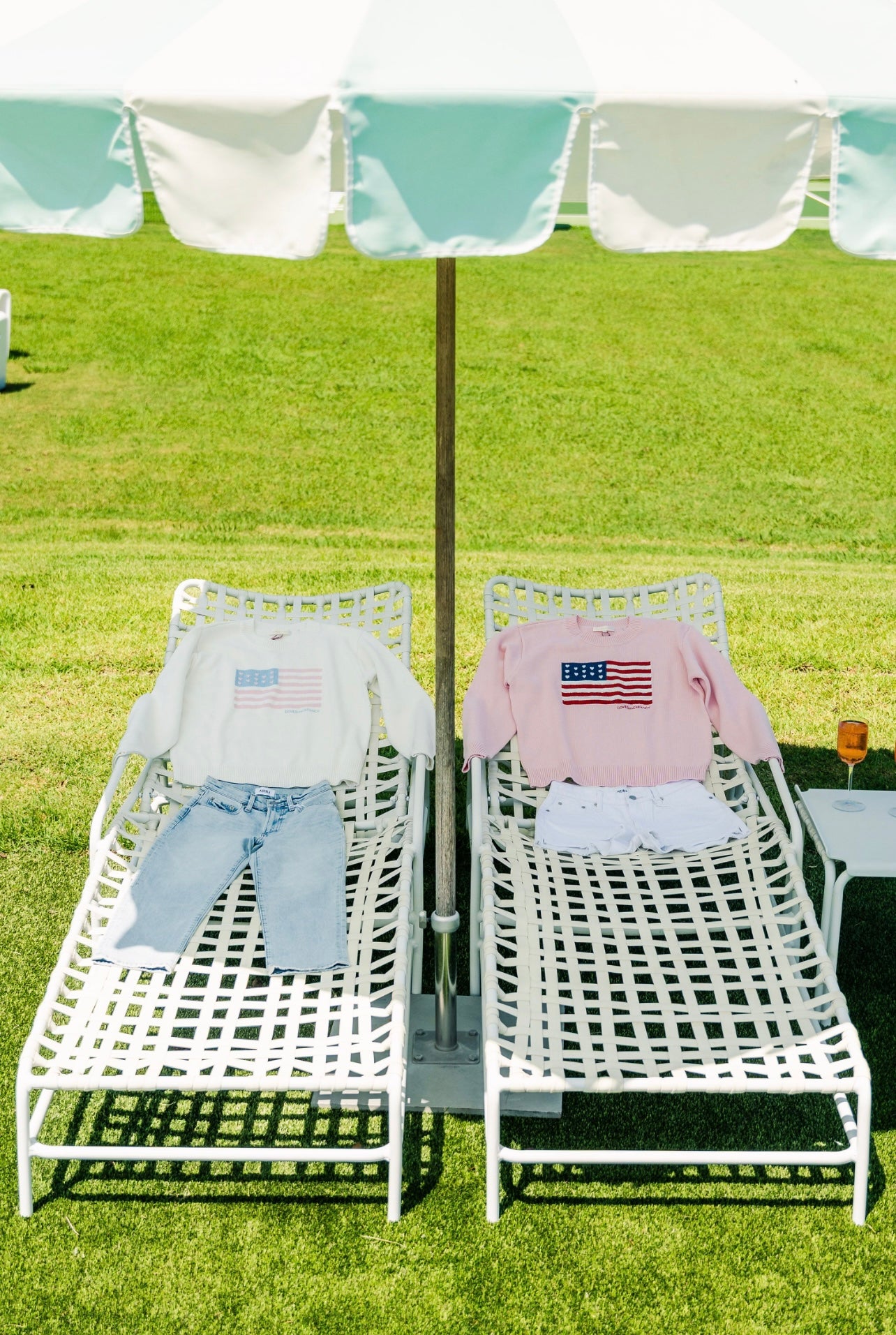 Ty Cotton Flag Pullover - Blushing Liberty