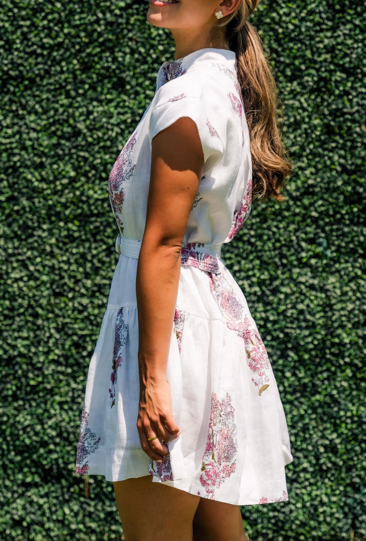 Zelie Print Mini Dress-Multi Floral