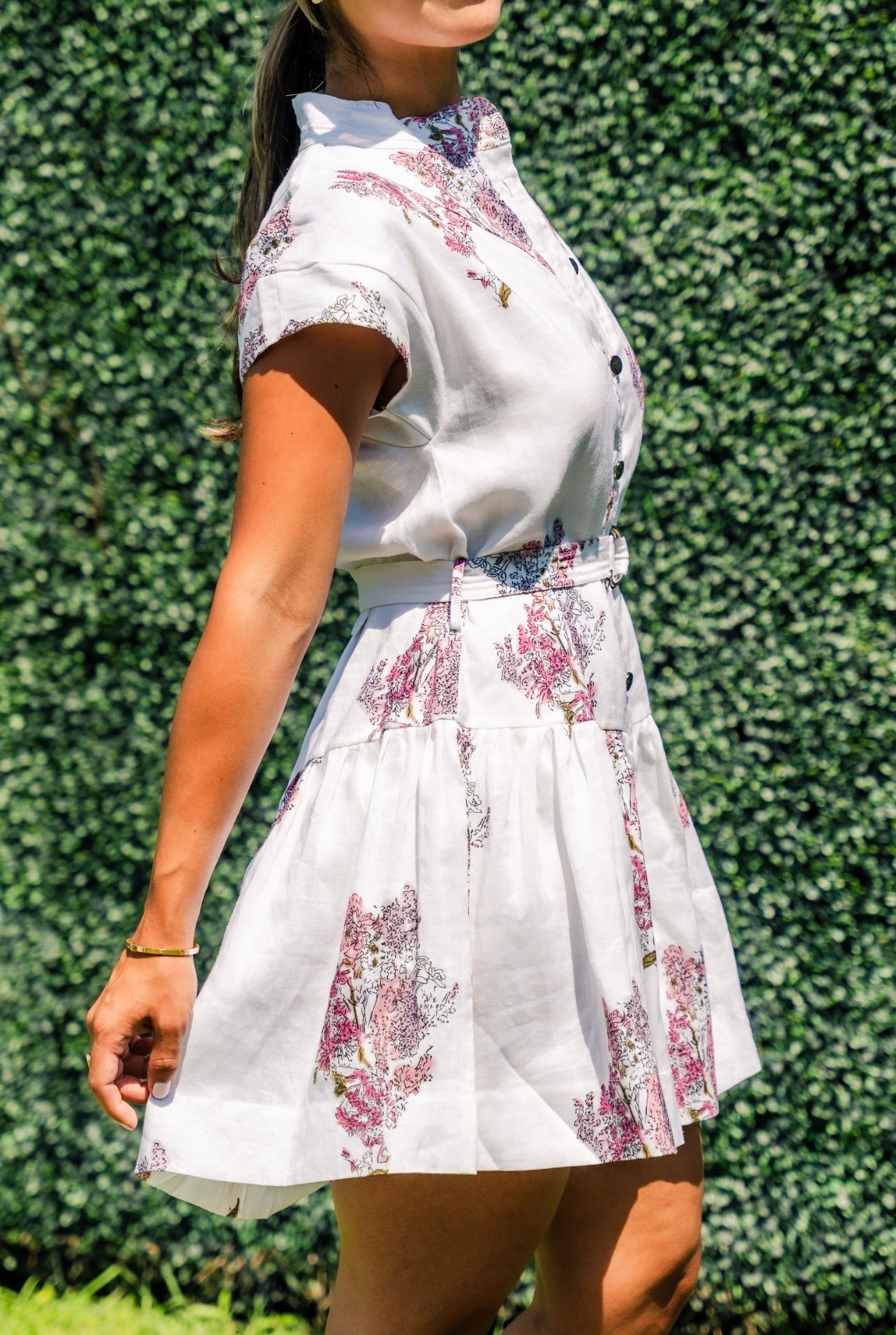 Zelie Print Mini Dress-Multi Floral