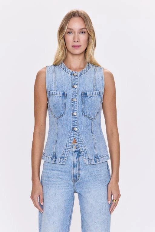 Gia Fitted Collarless Vest