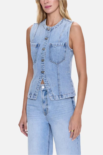 Gia Fitted Collarless Vest