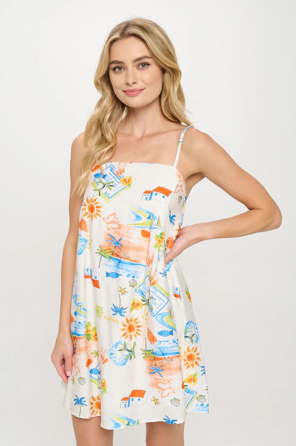 Mediterranean Daydream Cami Dress