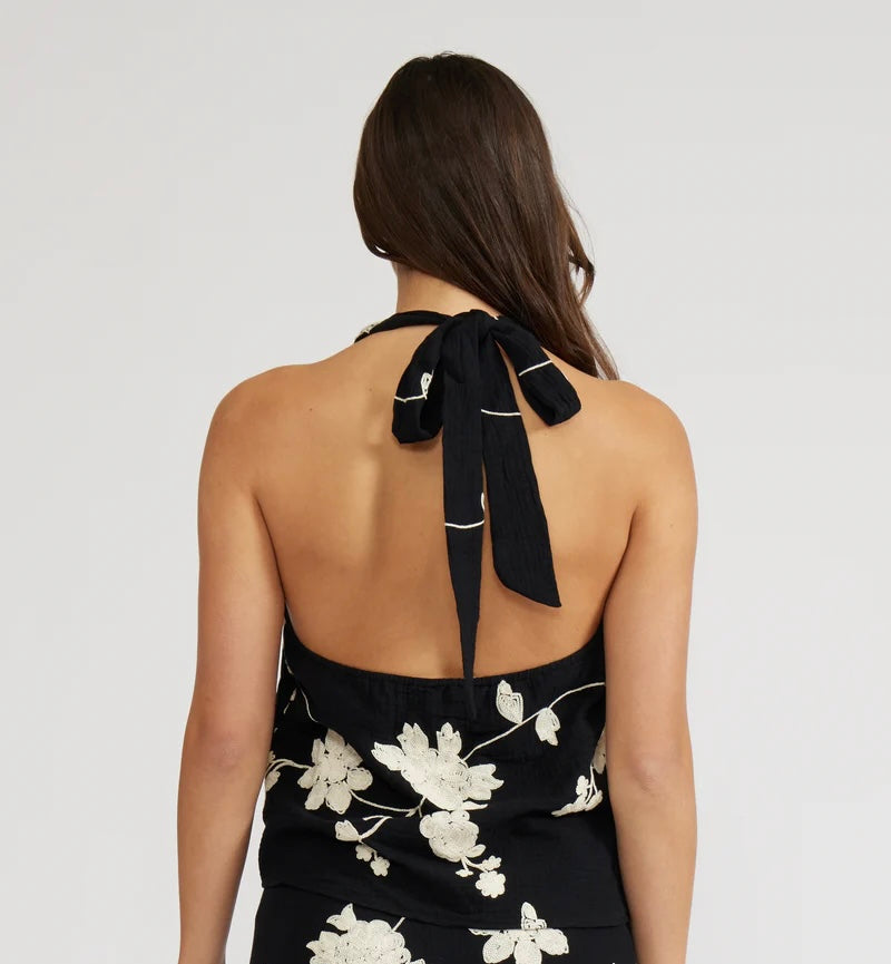 Fia Halter Top - BLK