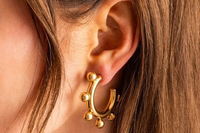 Naomi Ball Hoop Earring