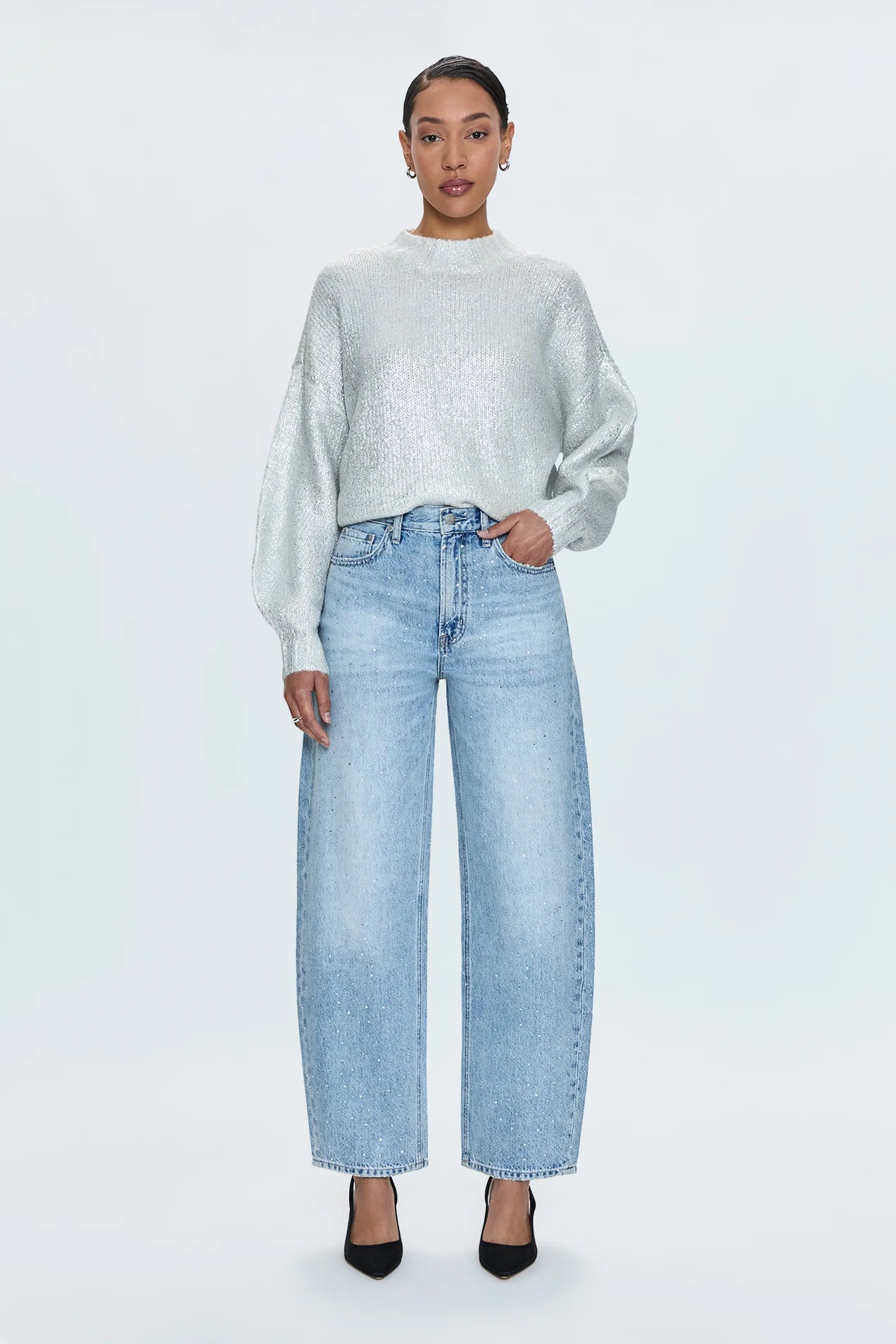 Ilana Pullover Sweater - Silver Frost