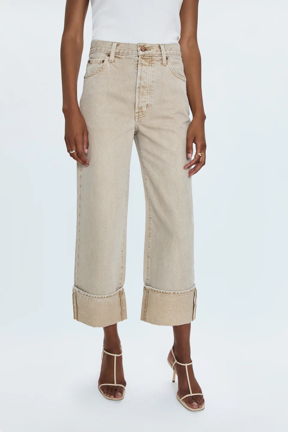 Ryder High Rise Cuffed-Oat