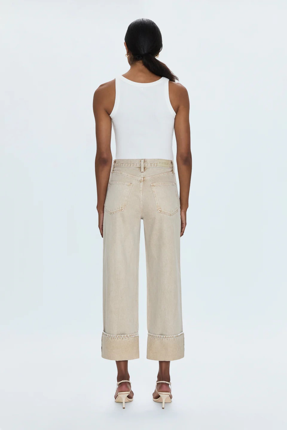 Ryder High Rise Cuffed-Oat