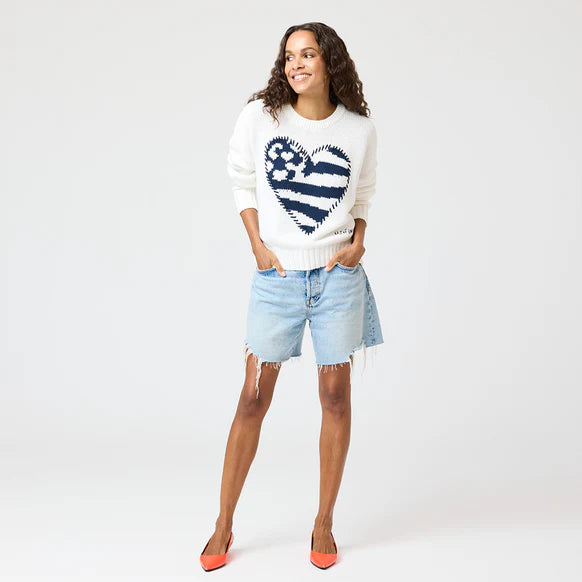 Boyfriend U.S. of Love Sweater - White