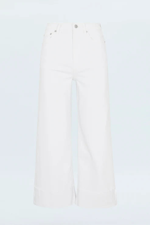 Lana Crop w/ Cuff High Rise Ultra Wide Leg