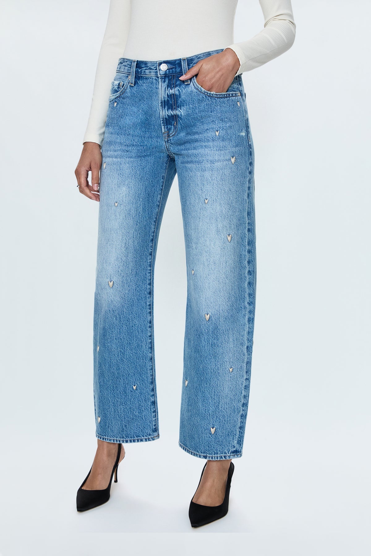 Lexi Bowed Straight Jeans