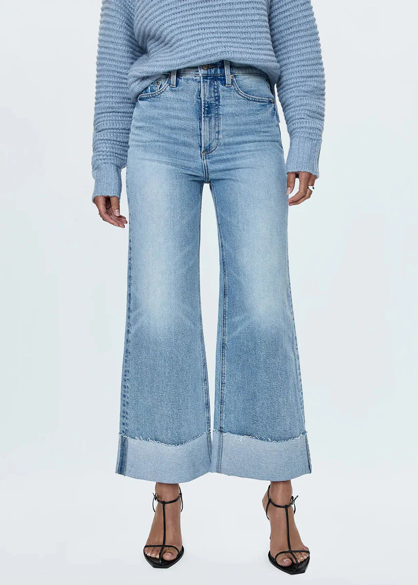 Lana Crop Cuffed High Rise Ultra Wide Leg Crop