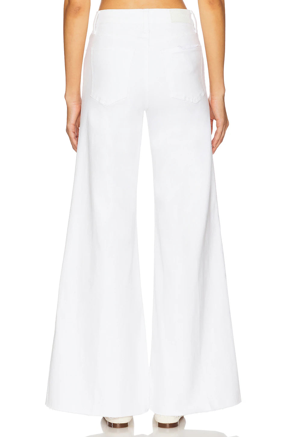 Izzy Mid Rise Wide Leg- Vivid White