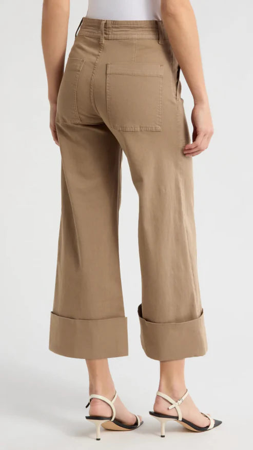 Maya Cuffed Hem Wide Leg-Biscuit