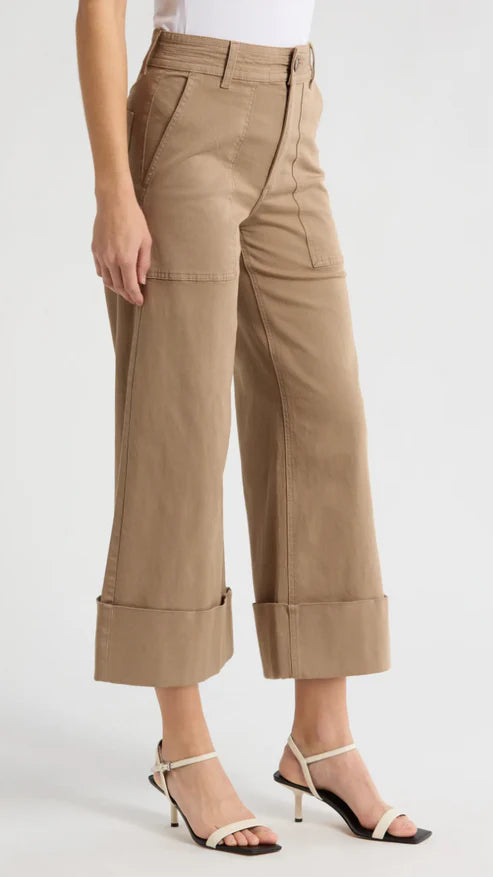 Maya Cuffed Hem Wide Leg-Biscuit