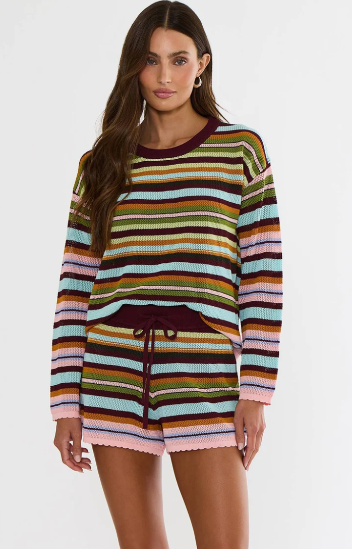 Beach Sweater Paradise Stripe- Beach Riot