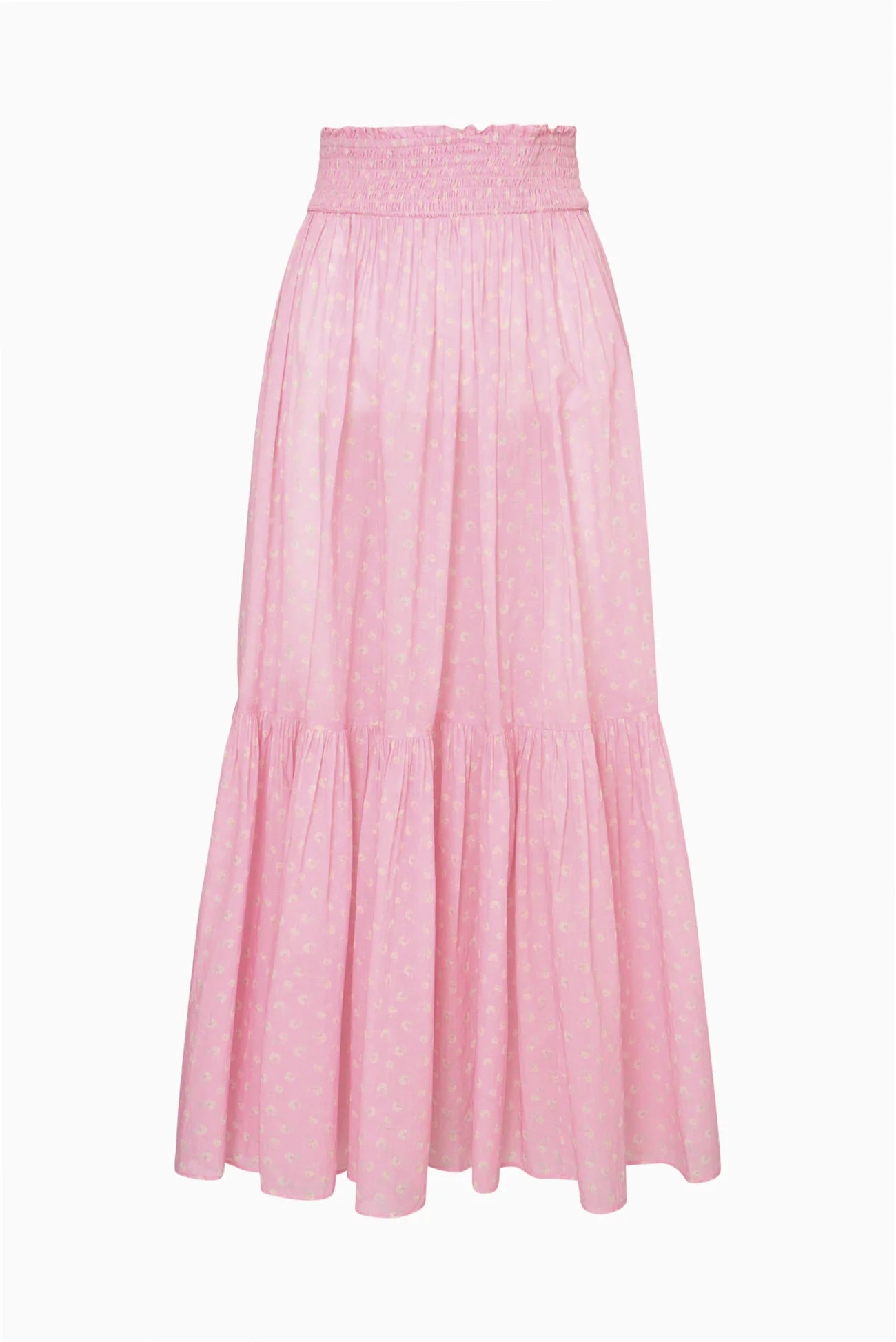 Umber Cotton Cover-Up Skirt Polaroid Rose- LoveShackFancy