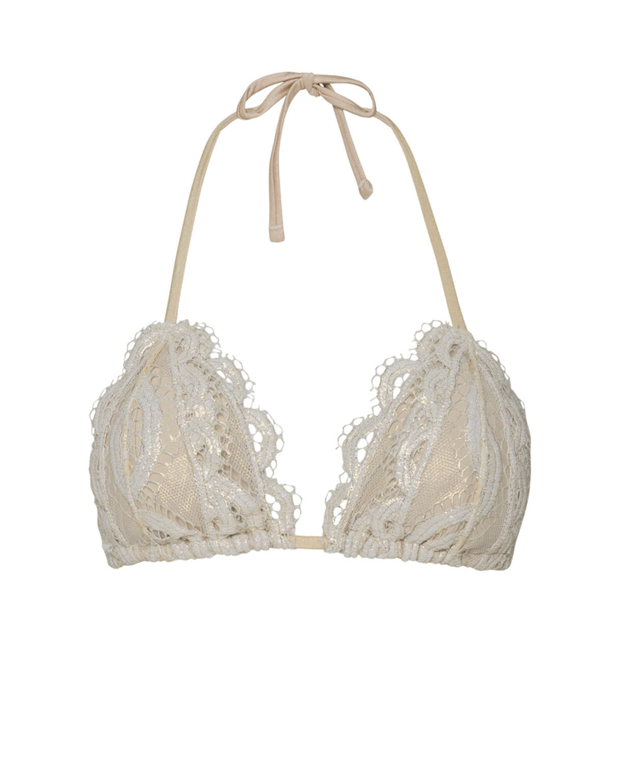 Lace Tri Top- Vanilla
