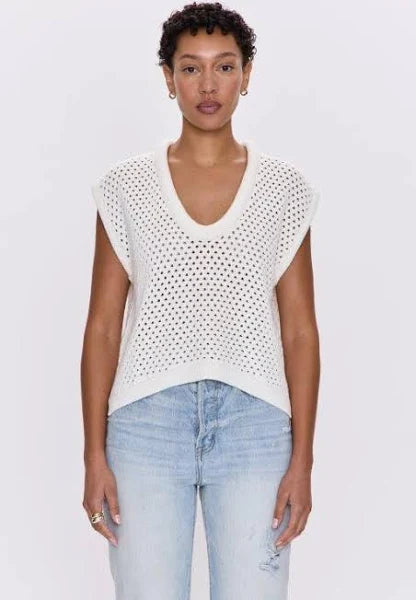 Beck Open Knit Cropped Sweater