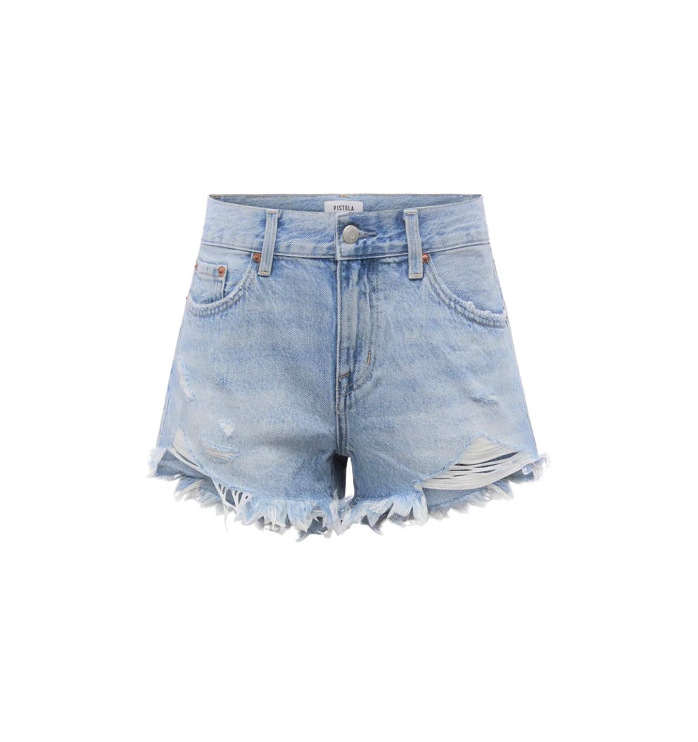 Gigi LR Cut Off Short - Blue Denim