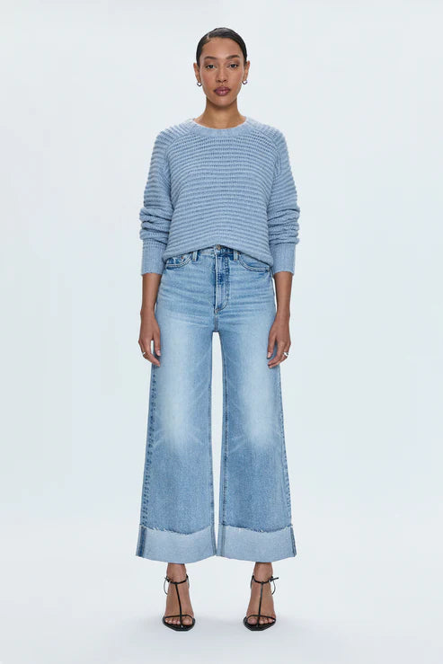 Lana Crop Cuffed High Rise Ultra Wide Leg Crop