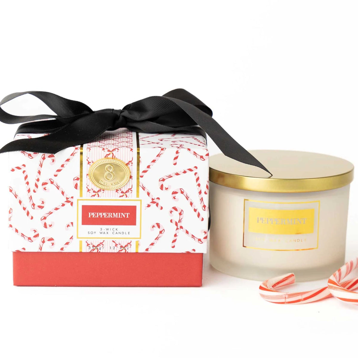Peppermint Soy Wax Candle- 8 Oak Lane