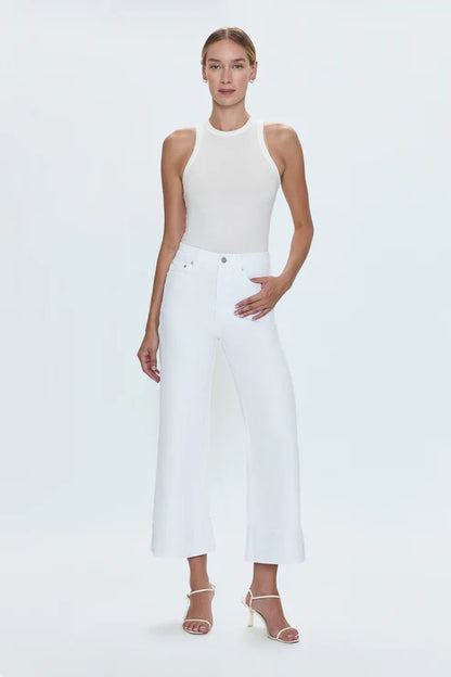 Lana Crop w/ Cuff High Rise Ultra Wide Leg