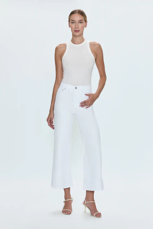 Lana Crop w/ Cuff High Rise Ultra Wide Leg