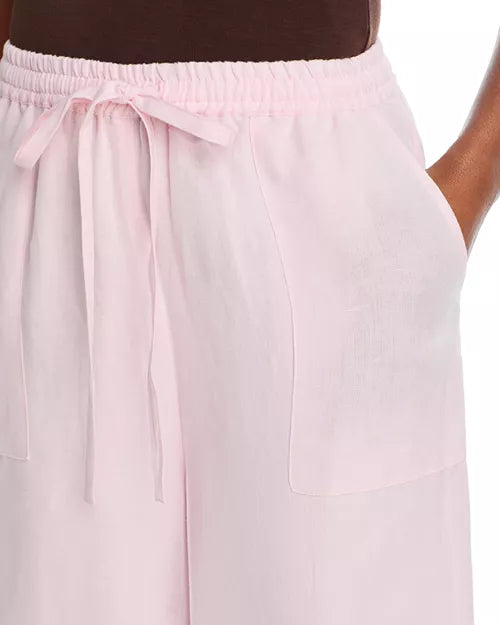 Cooper Linen Wide Leg Pants Pink Icing- French Connection