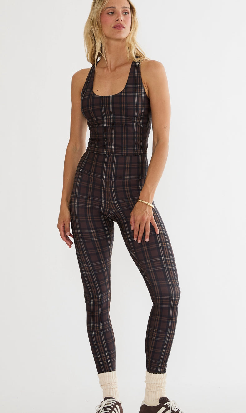 Piper Legging Chocolate Bar Plaid- Beach Riot