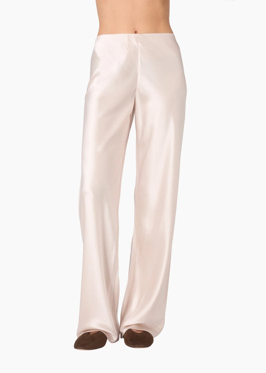 Bristol Mid Rise Pant Oat Midweight Refined Satin- Cami NYC