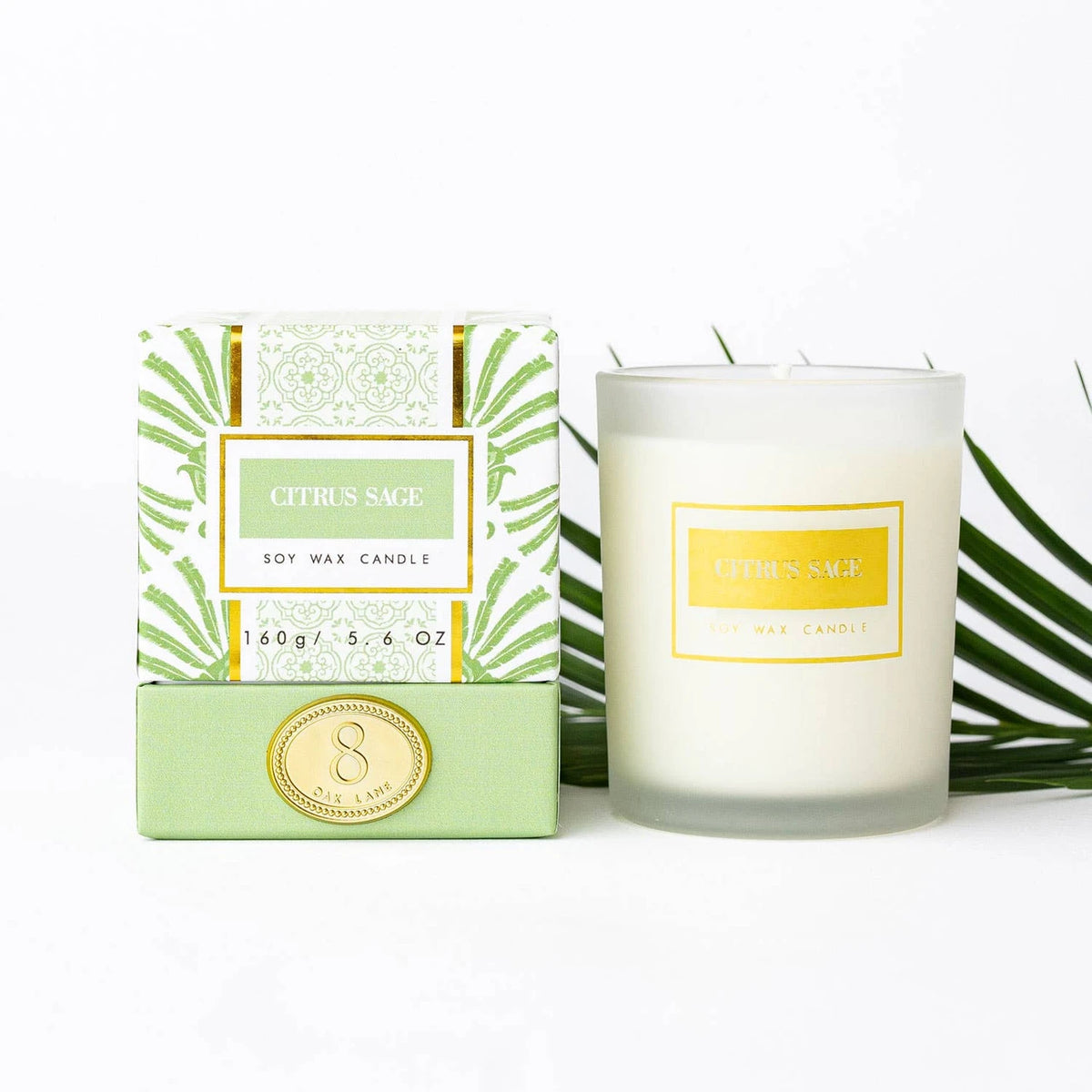Citrus Sage Candle- 8 Oak Lane