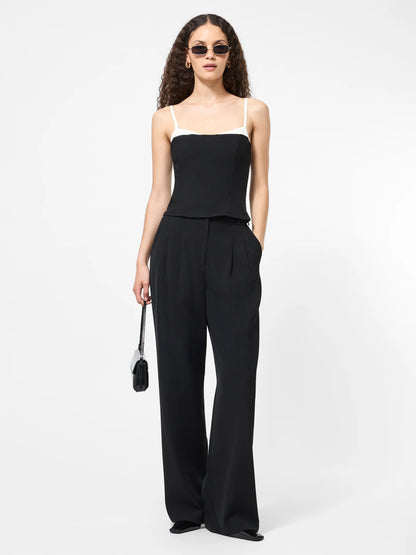 Azra Twill Corset Strappy Top