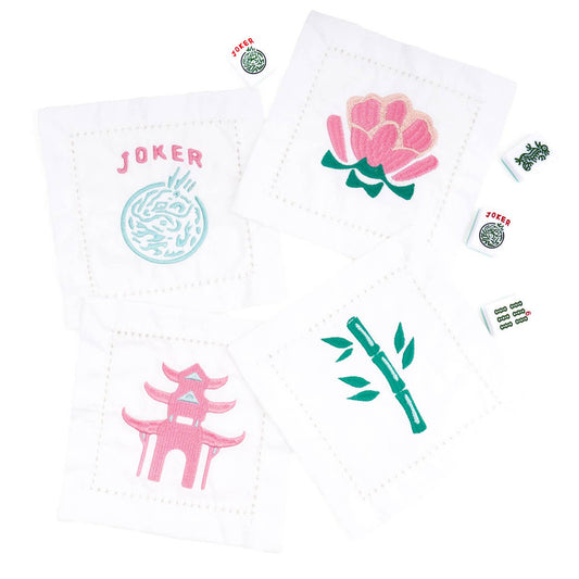 Mahjong cocktail napkin set