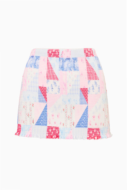 Arwen Patchwork Print Swim Skirt- LoveShackFancy