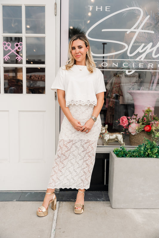 Clooney Skirt-Antique White