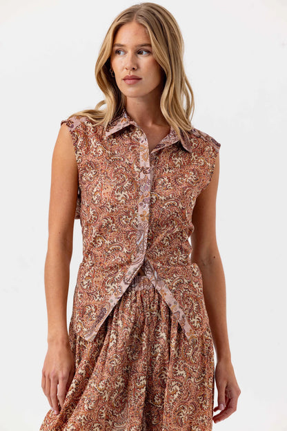 Arlyn Shirt in Floral Vine- Sundays by wearesundays
