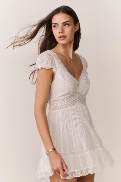 Edena Dress White- LoveShackFancy