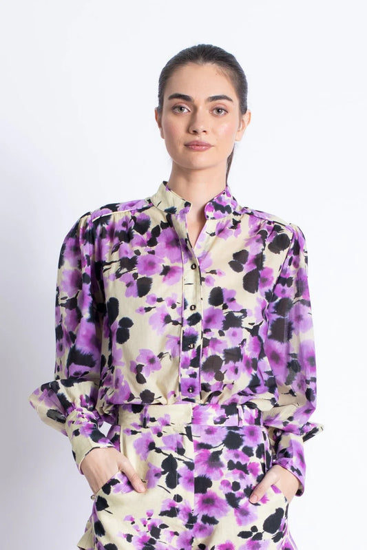 Felicity White Floral Blouse - Karina Grimaldi