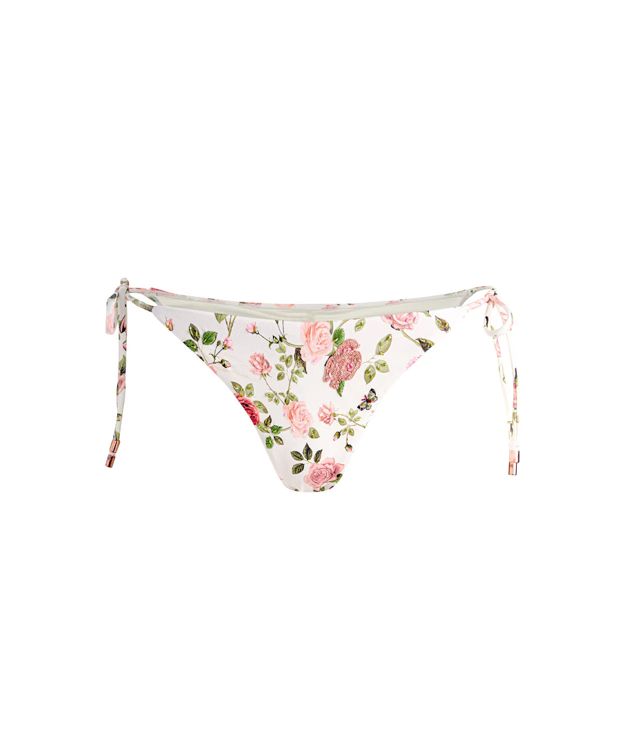 English Rose Embroidered Tie Side Bottom-PQ Swim