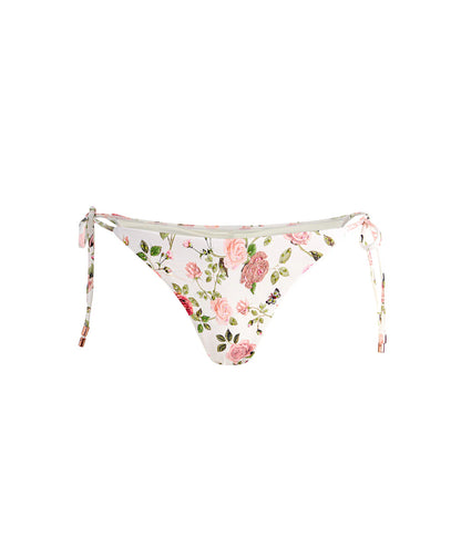 English Rose Embroidered Tie Side Bottom-PQ Swim