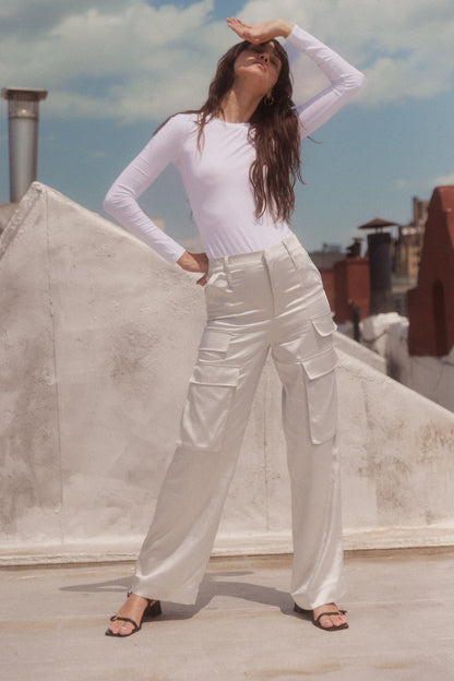 Silver Cargo Pants