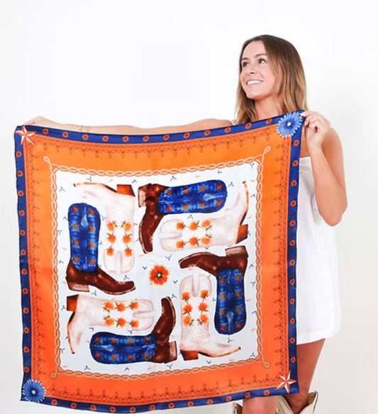 Let's Rodeo, Houston! Silk Scarf